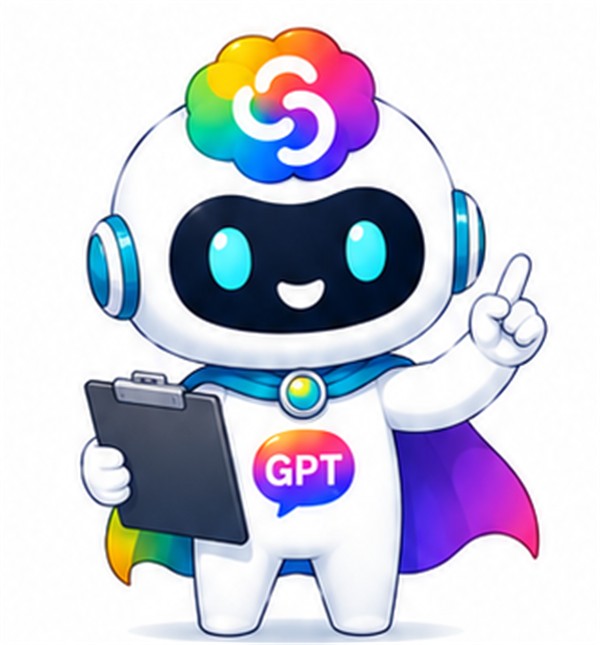 GPTガイドくんが下書きと確認観点から使いましょうを案内しているイラスト