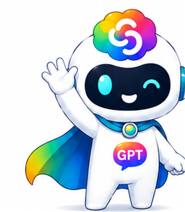 GPTガイドくんがトップページでやさしく案内しているイラスト