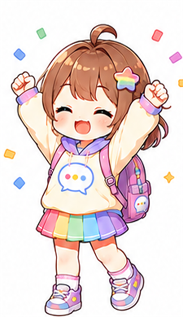 まなぶちゃんが身近なところから少しずつ使えますを学んでいるイラスト