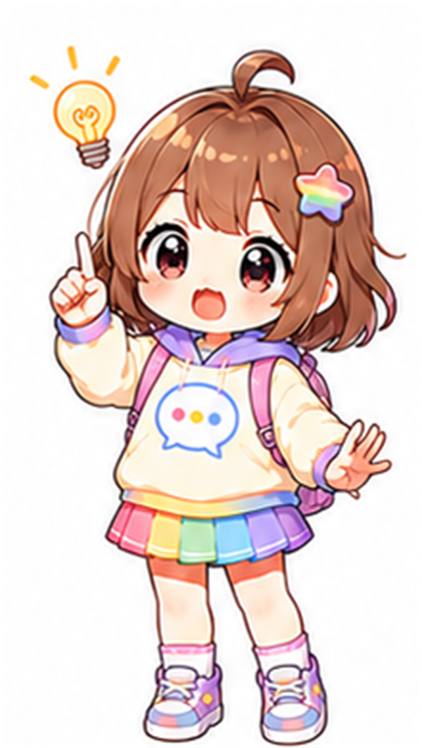 まなぶちゃんがよい指示は、目的から整理しますを学んでいるイラスト