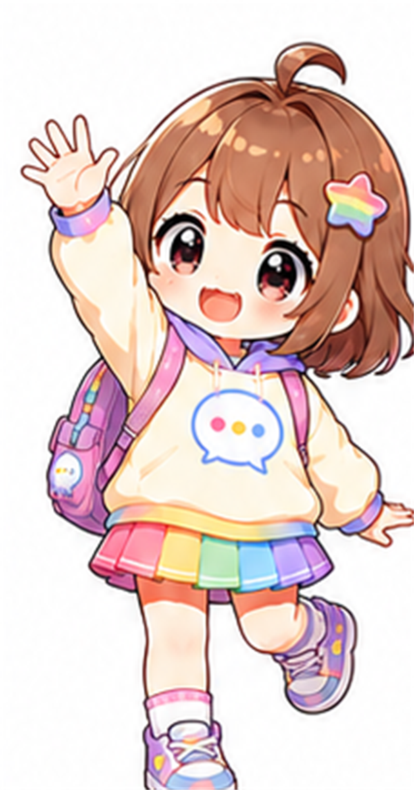 まなぶちゃんがChatGPTに話しかけているイラスト