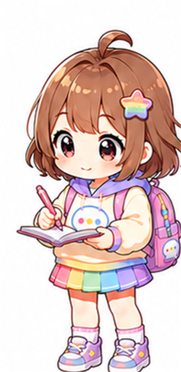 まなぶちゃんが目的・条件・出力形式を足してみようを学んでいるイラスト