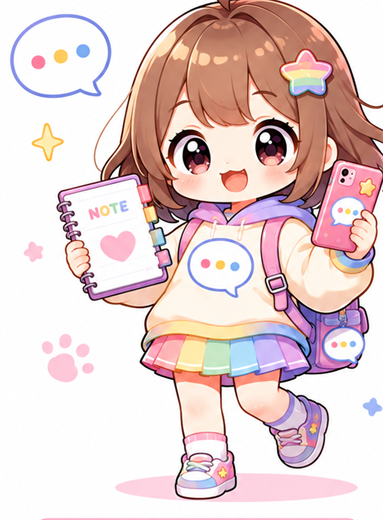 ChatGPTを学ぶ初心者キャラクター まなぶちゃん
